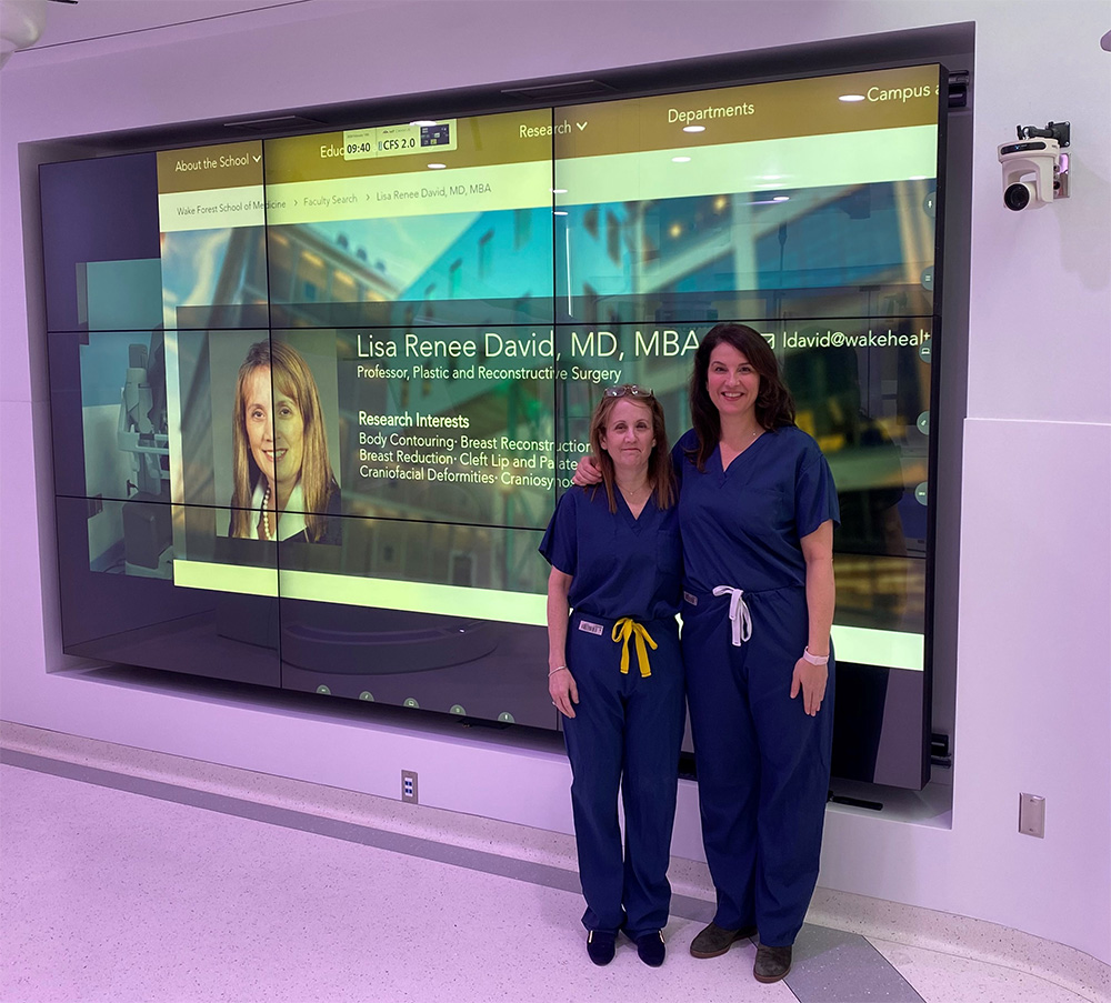 Above: Dr. Lisa David and Dr. Amanda Gosman in the Center for the Future of Surgery Lab